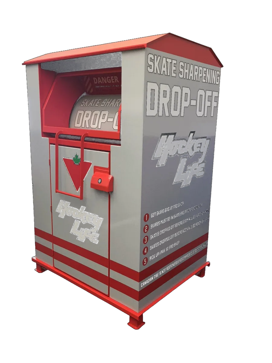 Pro Hockey Life — Skate Sharpening Drop-Off Bin